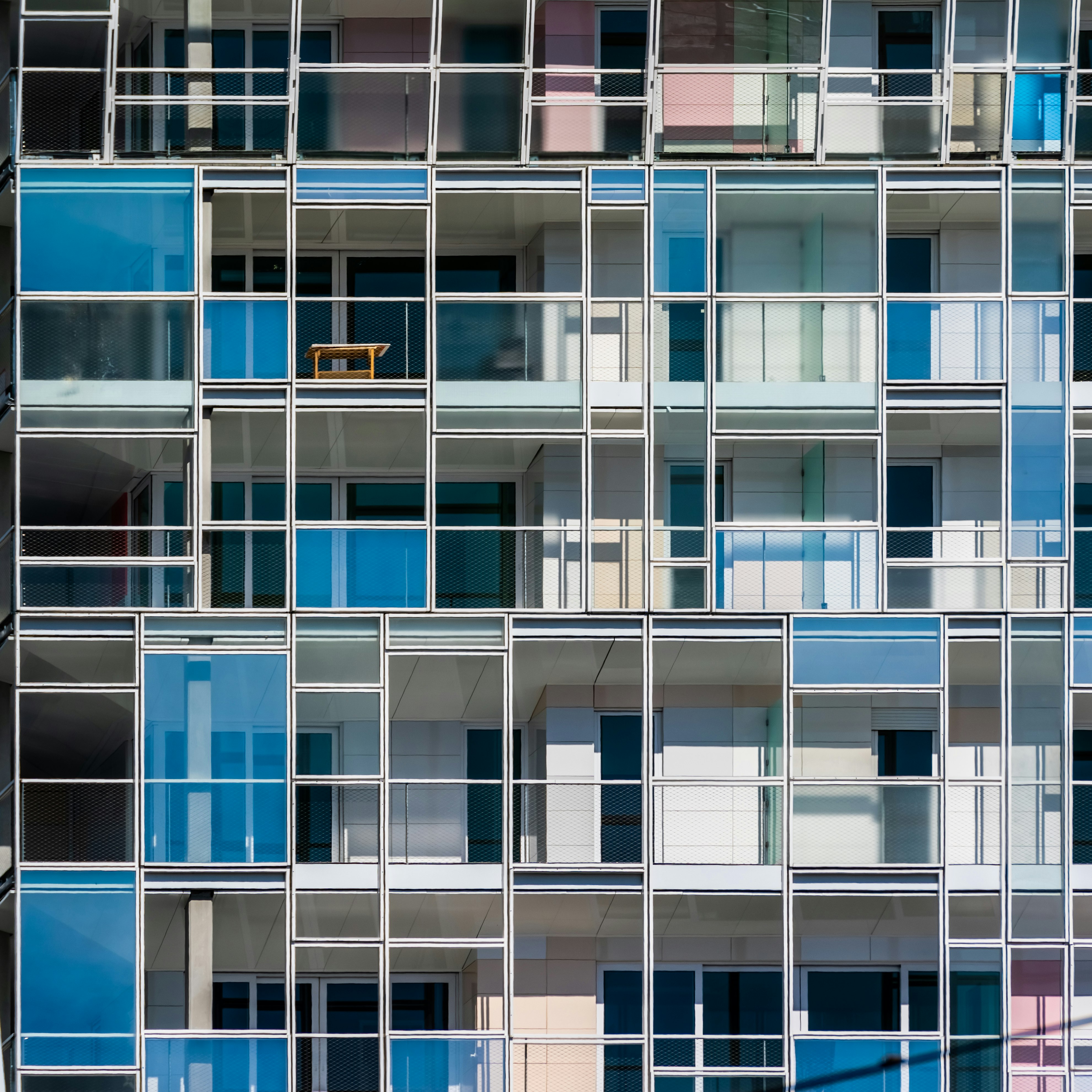 multicolored high rise tenement building